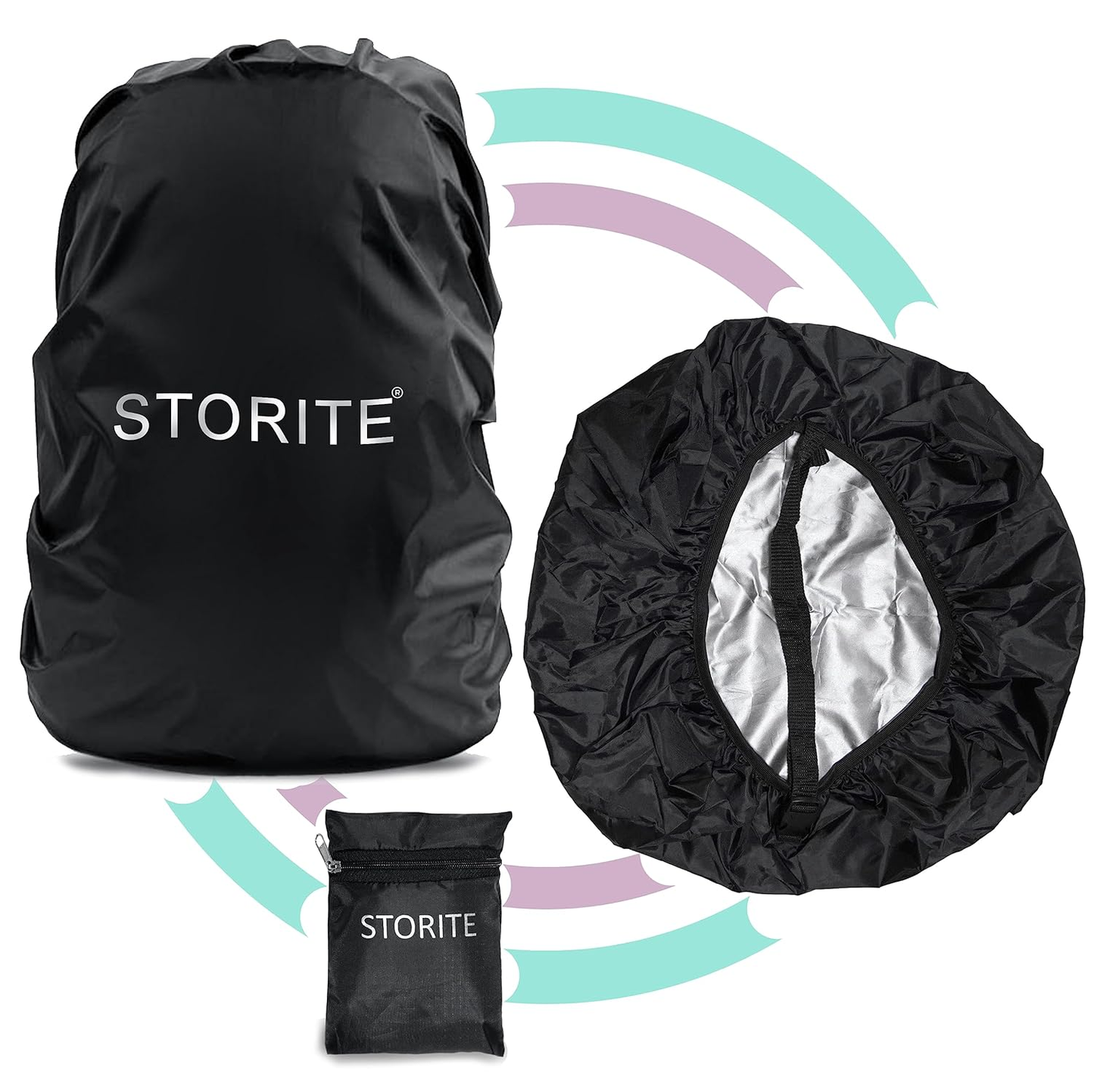 Storite Dust & Rain Cover For Standard Backpack With Pouch