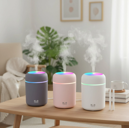H2O HUMIDIFIER Essential Oil Diffuser & Humidifier Air Freshener for Home Portable Car Air Purifier (multicolor)